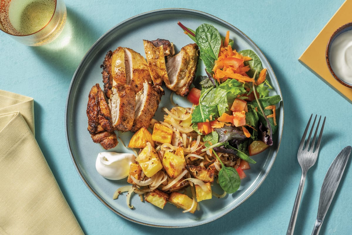 Indian Chicken & Seeded Roast Potatoes