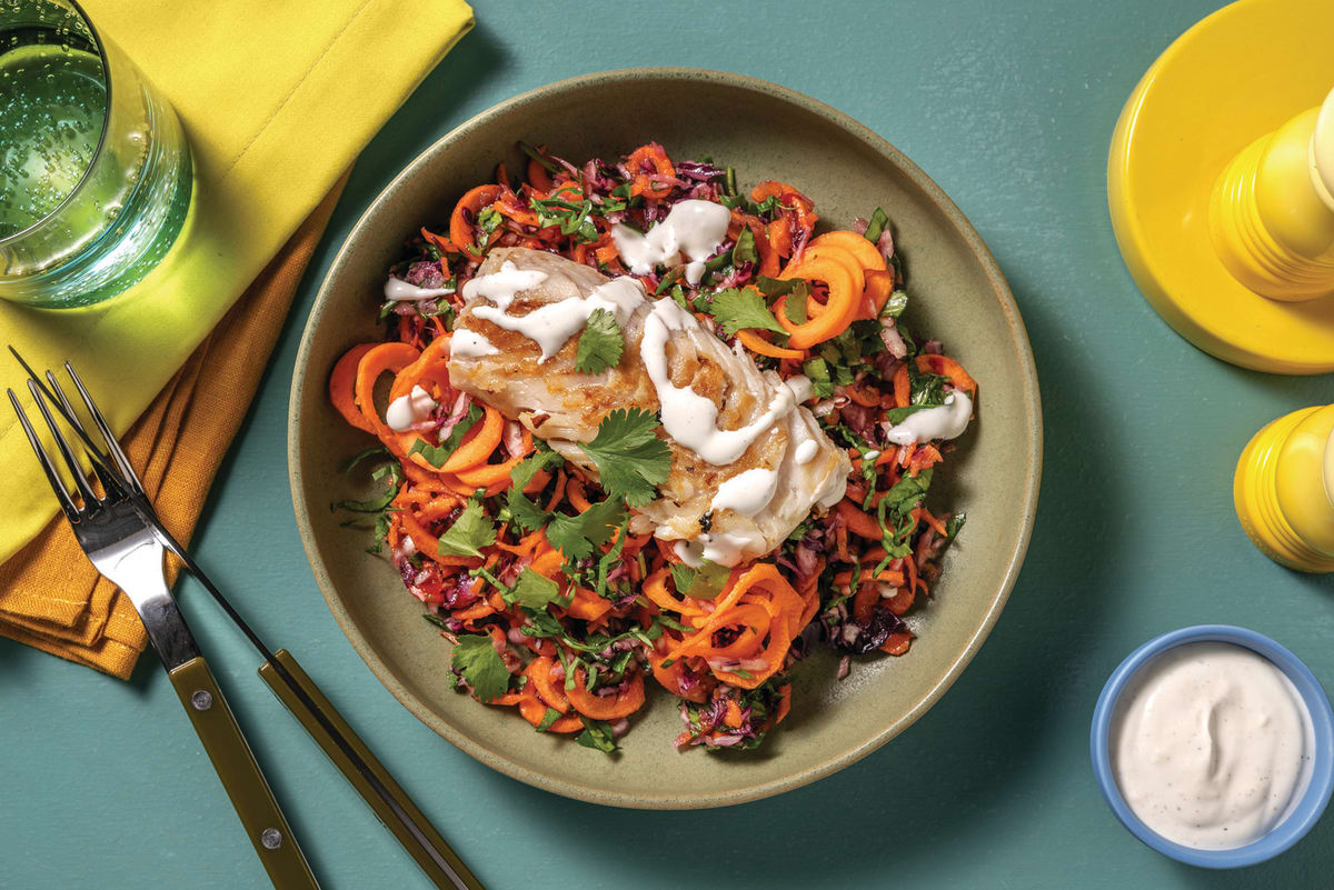 Quick Mumbai Fish & Carrot Noodle Salad