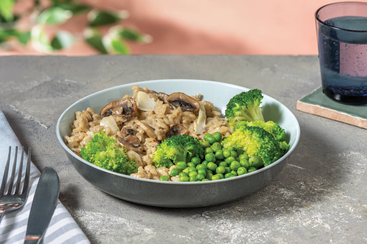 Mushroom Risotto With Shaved Parmesan