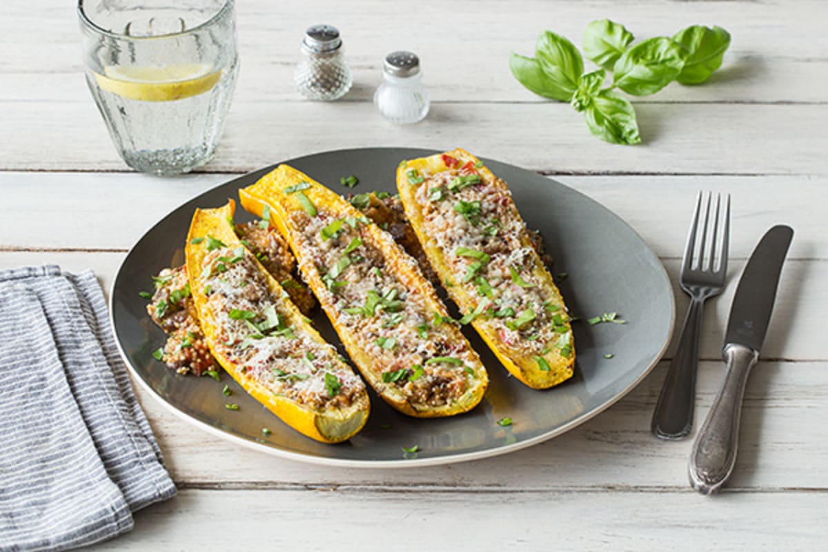 Mushroom-Stuffed Zucchini Boats