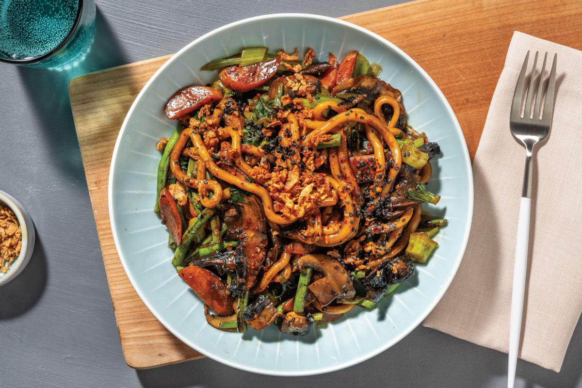 Mushroom Noodle Stir-Fry