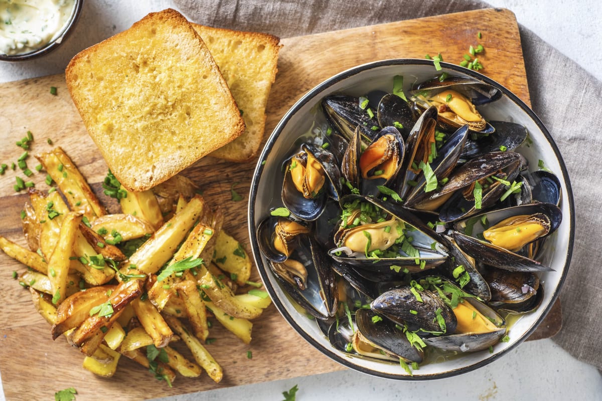 Mussels in Shallot Broth