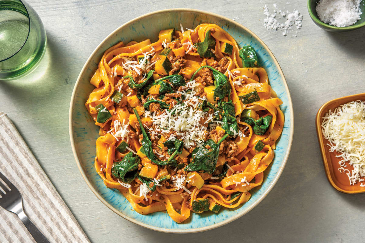 Nan's Creamy Beef & Veggie Pasta