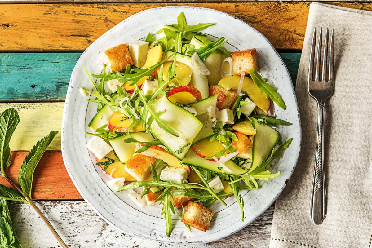 Nectarine and Zucchini Panzanella