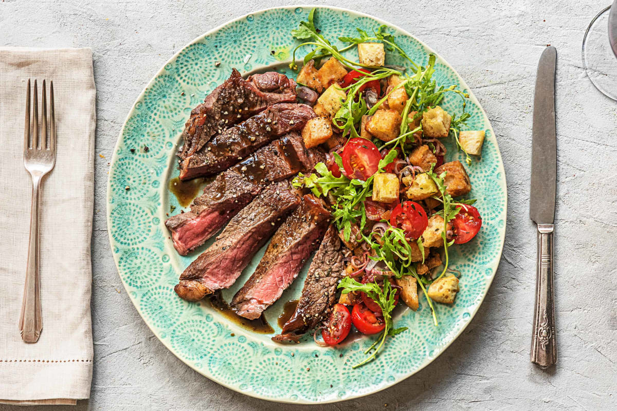 New York Strip Steak Panzanella