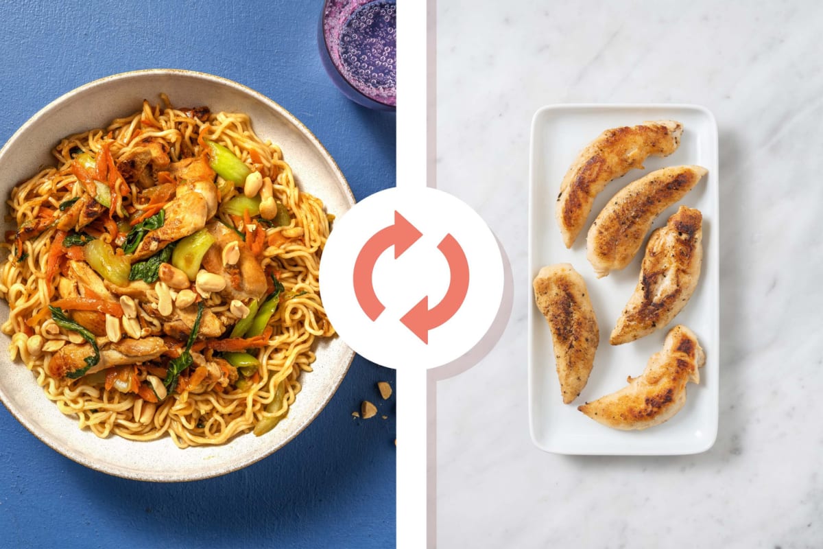 Chicken Tenders Chow Mein-Style Noodles