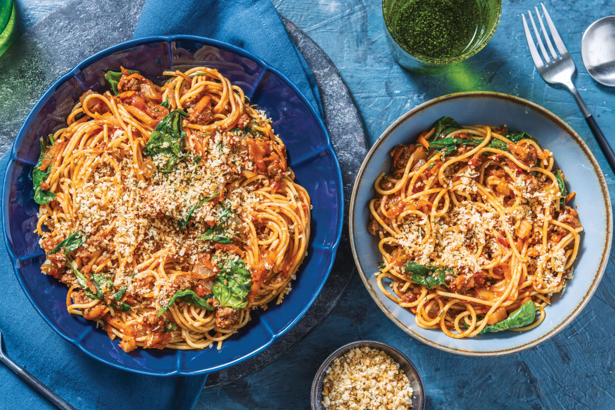 Beef & Veggie Ragu Spaghetti