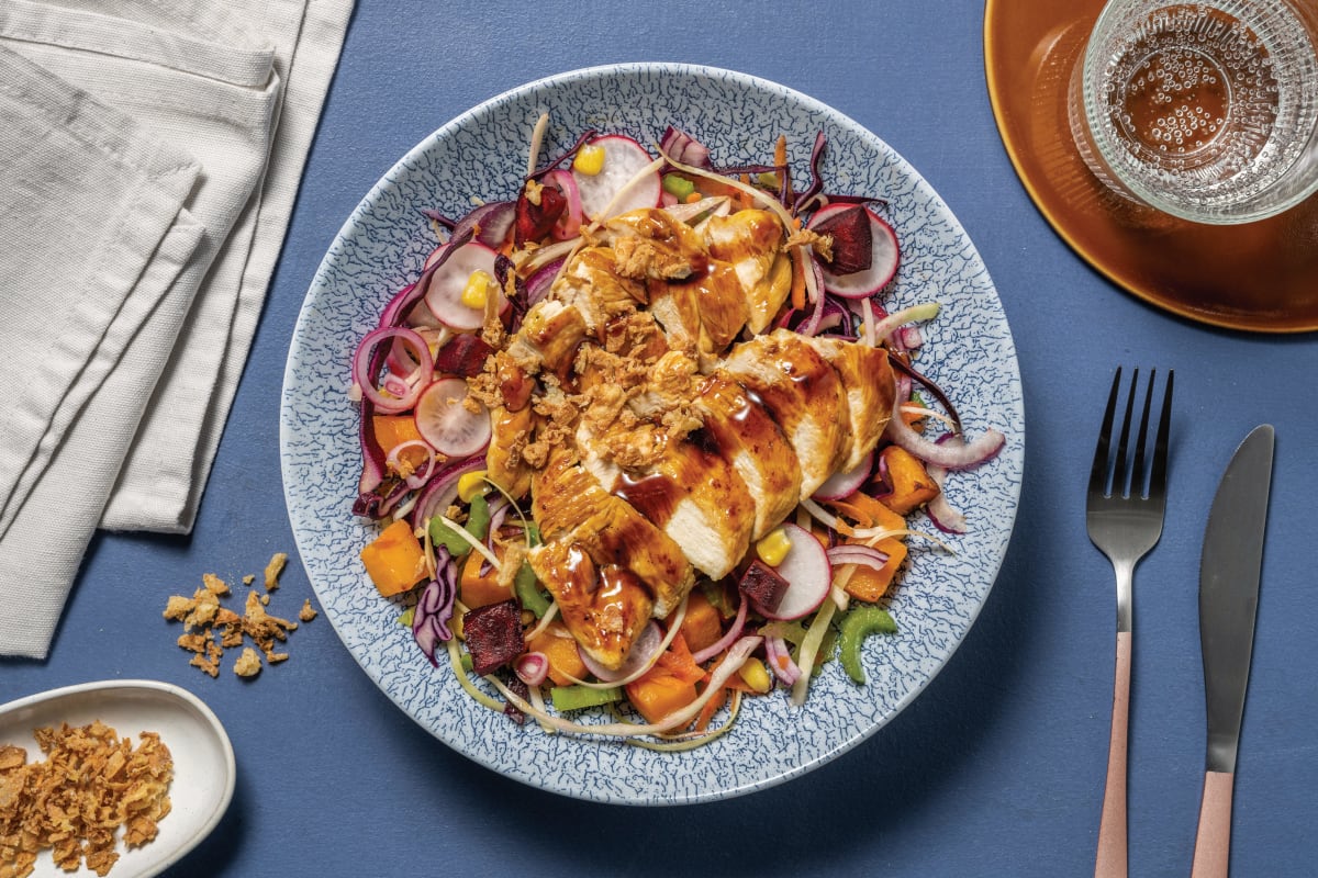 Teriyaki-Glazed Chicken & Roast Pumpkin Salad