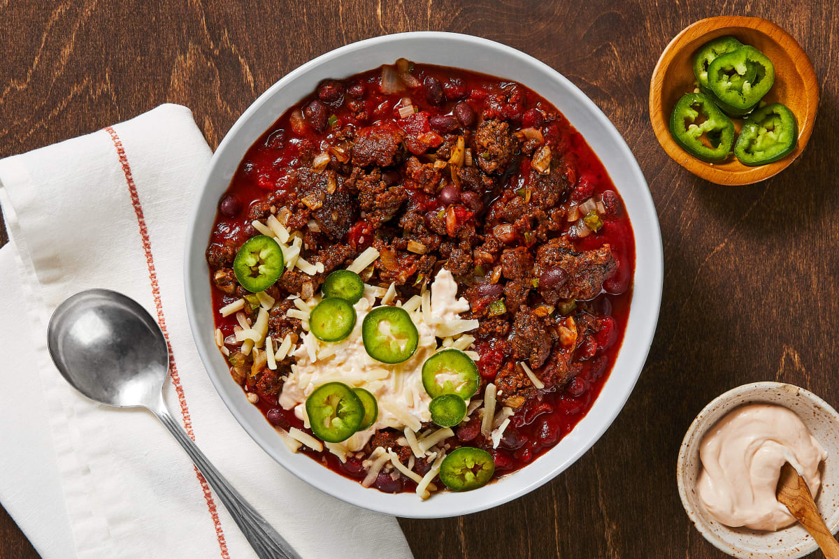 Beef And Black Bean Chili Recipe Hellofresh