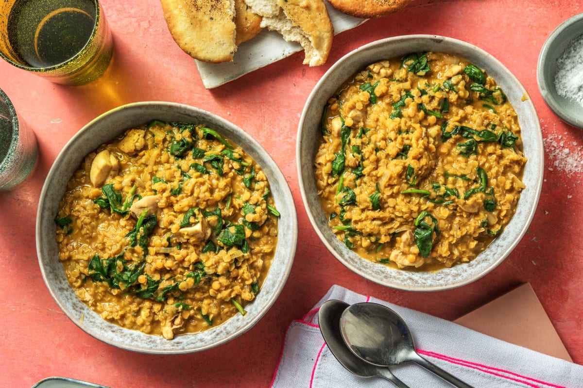 One Pot Chicken and Red Lentil Dal