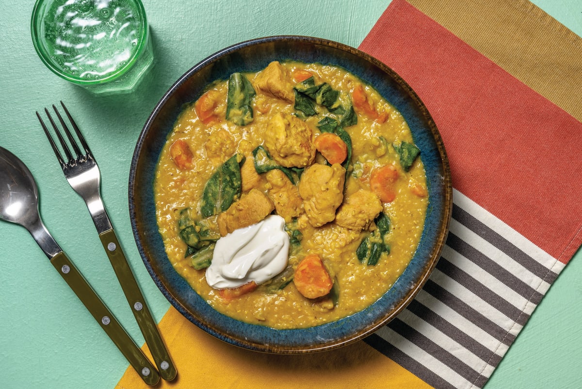 One-Pot Chicken & Silverbeet Dhal