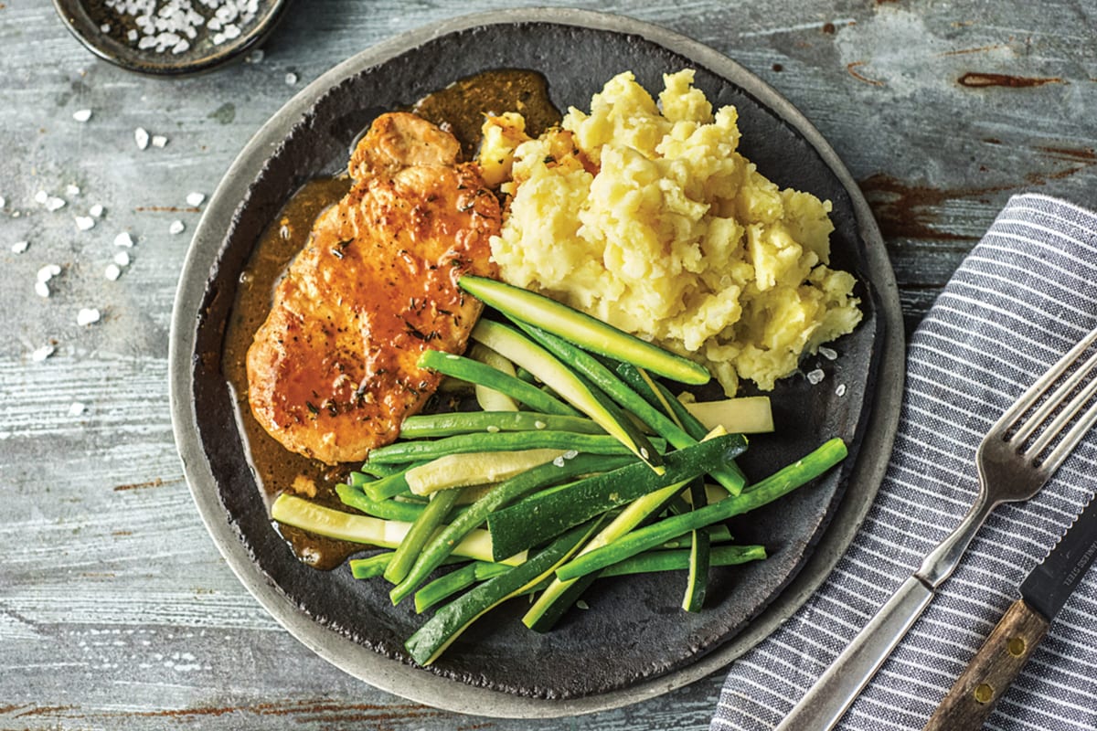 Orange-Thyme Pork Loin Steaks