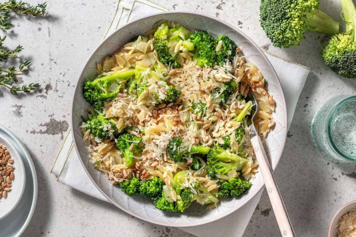 Orzo met broccoli en pecorino