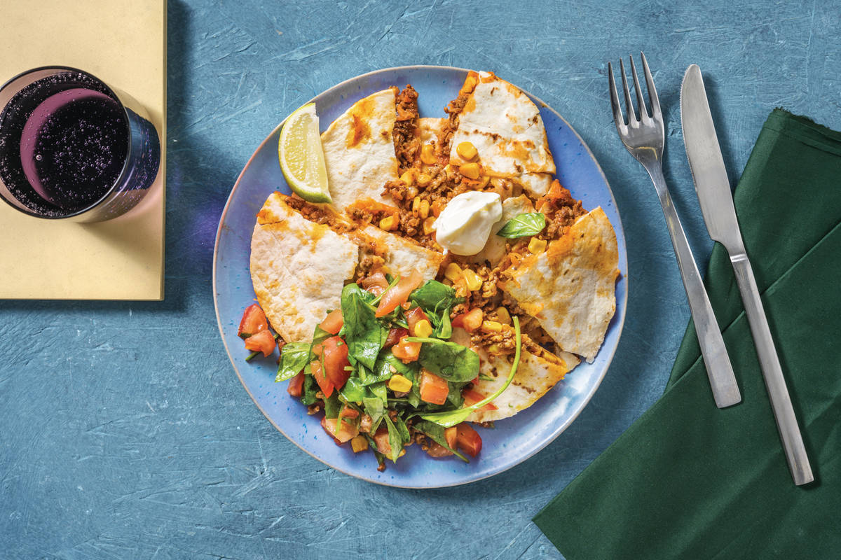 Baked Beef & Corn Quesadillas Recipe HelloFresh