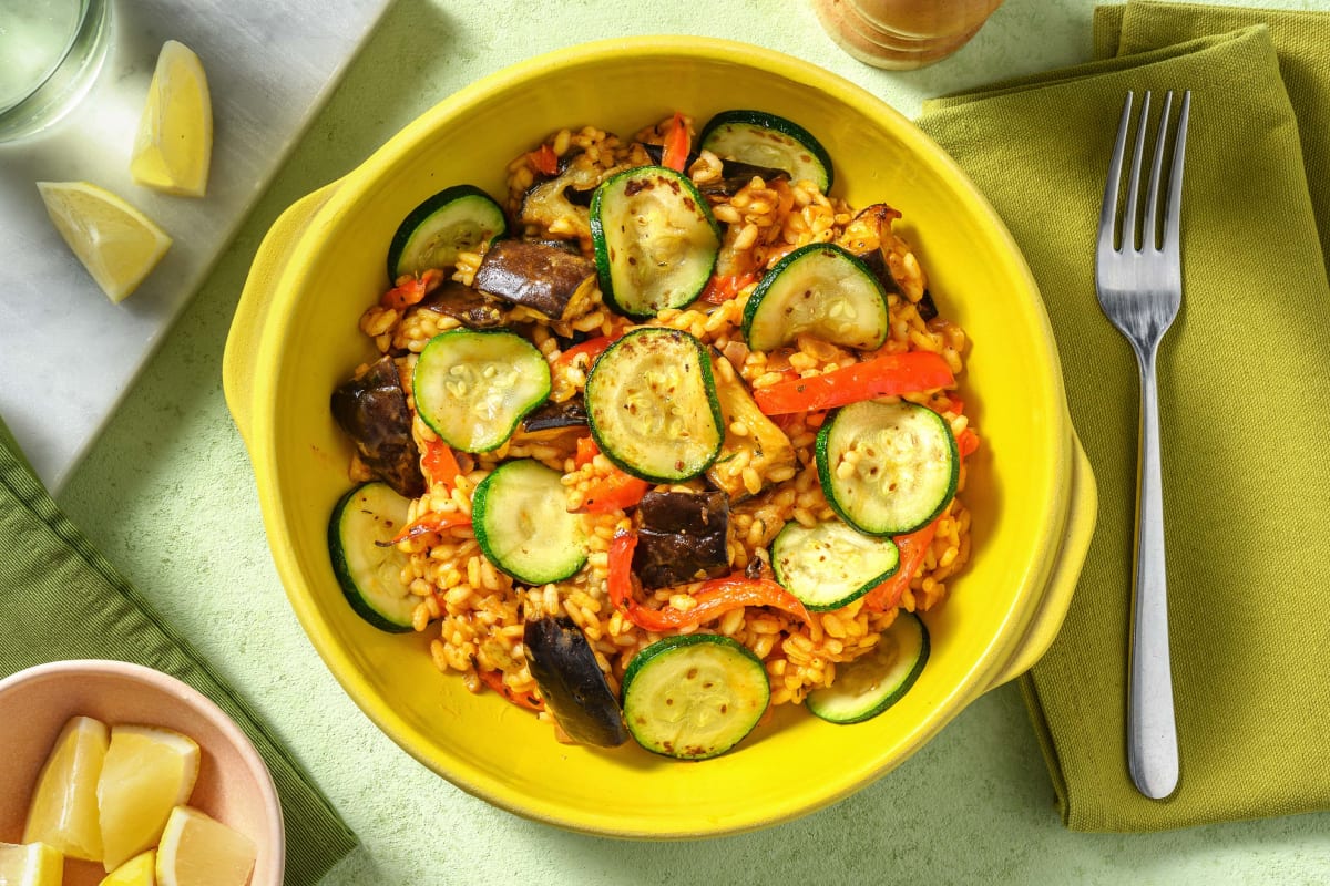 Oven-Baked Ratatouille Risotto