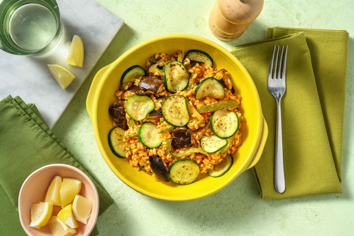 Oven-Baked Ratatouille Risotto