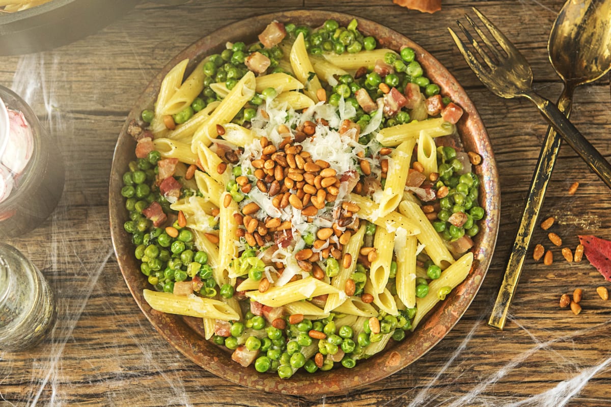 Pancetta Penne in a Witch's Cauldron