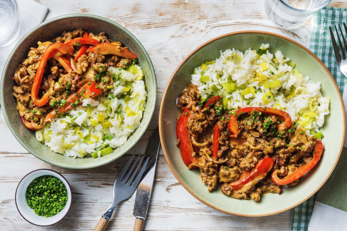 Paprika-Hackfleisch-Pfanne