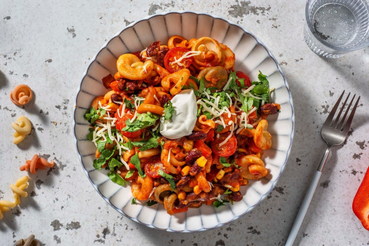 Vegetarische chili pasta