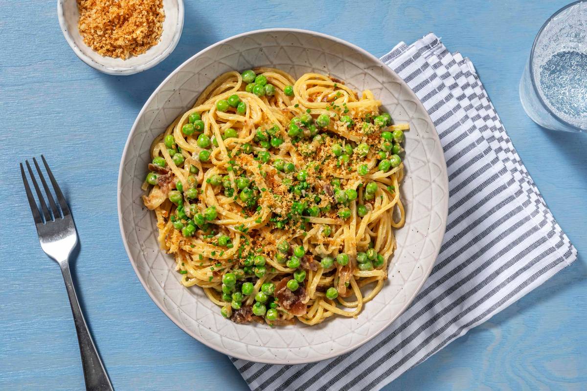 Pea and Onion Marmalade Linguine Recipe HelloFresh