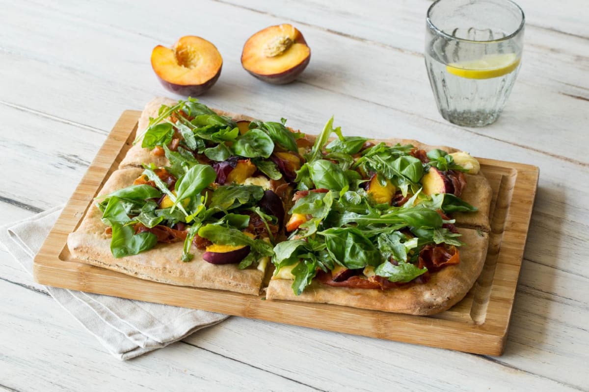 Peach and Prosciutto Flatbread