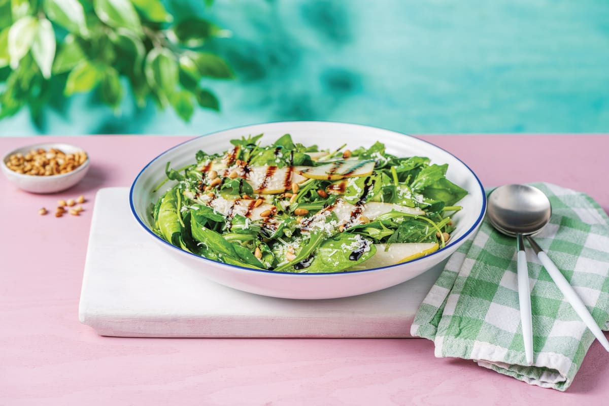 Pear & Parmesan Green Salad