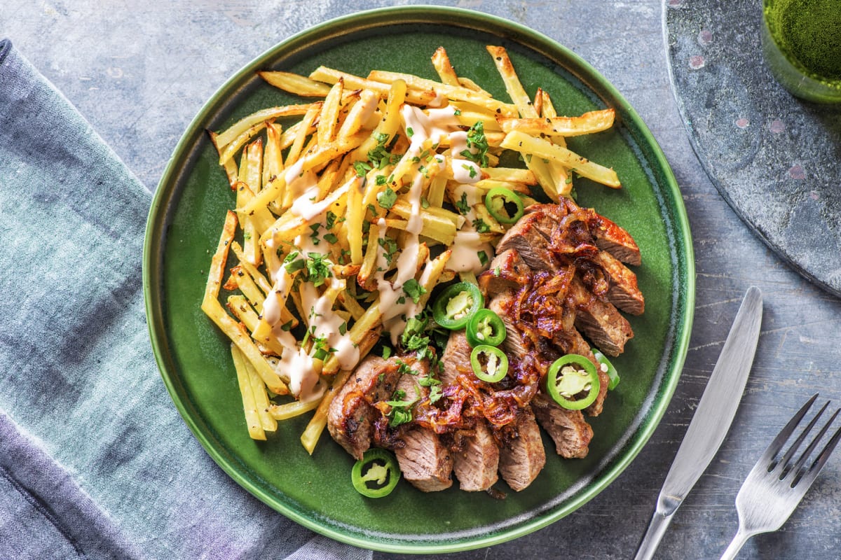 Peruvian Lomo Saltado Steak