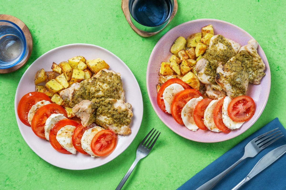 Pesto Chicken Thigh Traybake