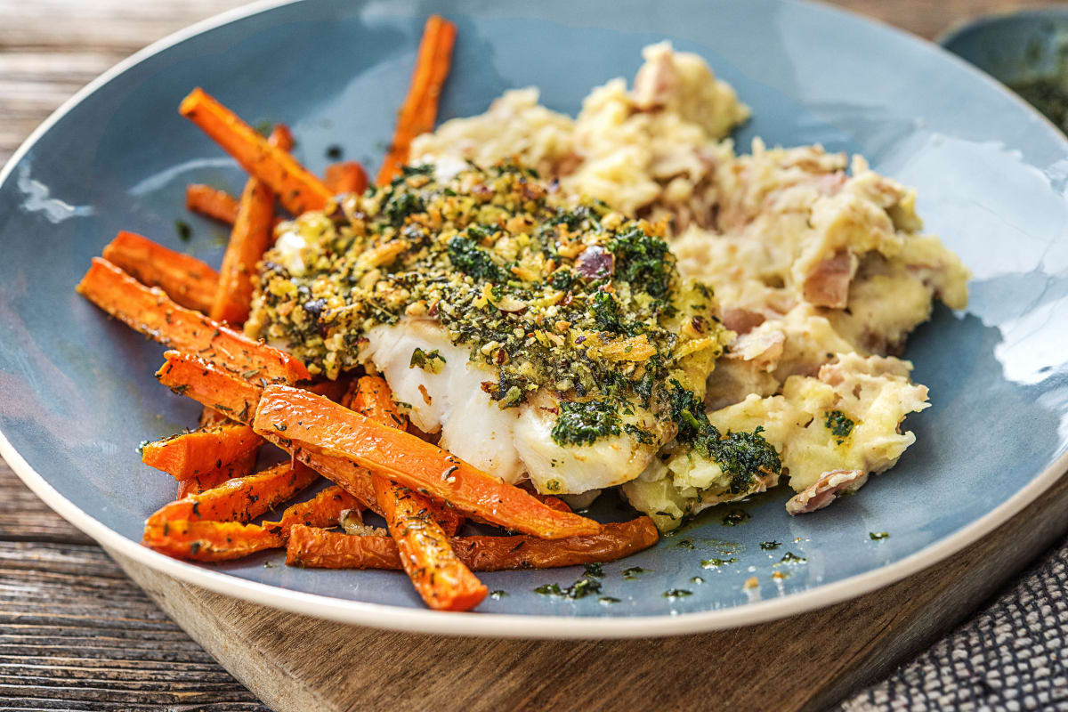 Pesto Crusted Cod