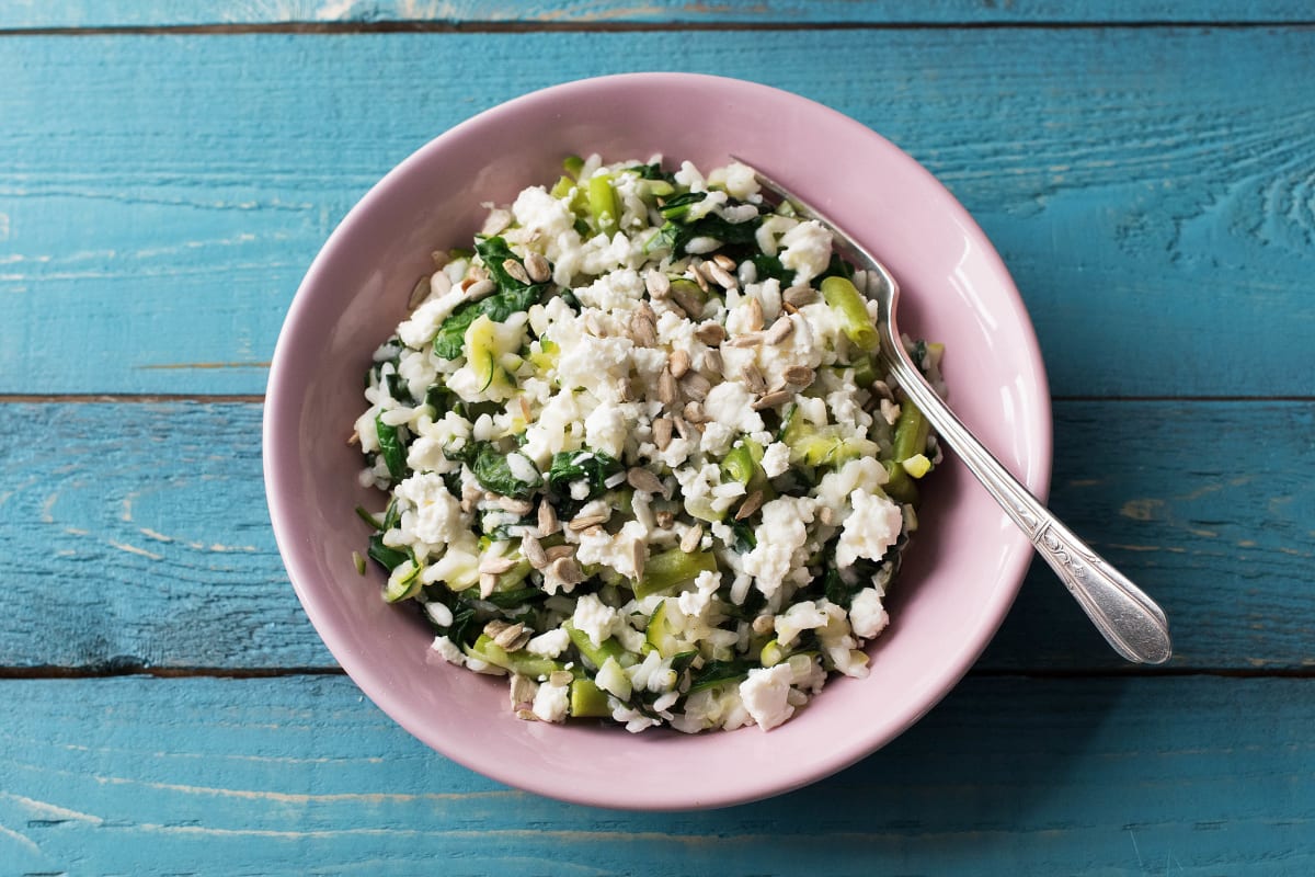 Pesto, Zucchini & Fetta Risotto