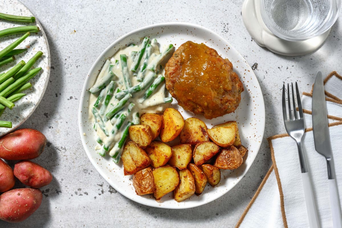 Petits pains de viande à la dinde glacés à la tartinade de figues