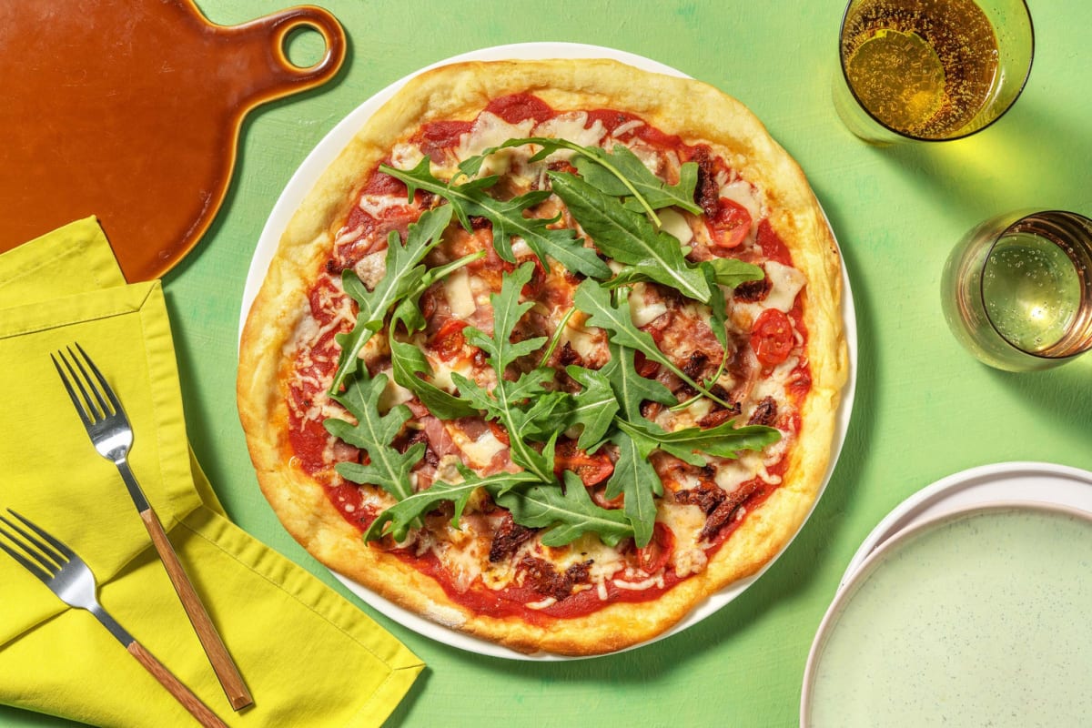 Pizza au prosciutto crudo