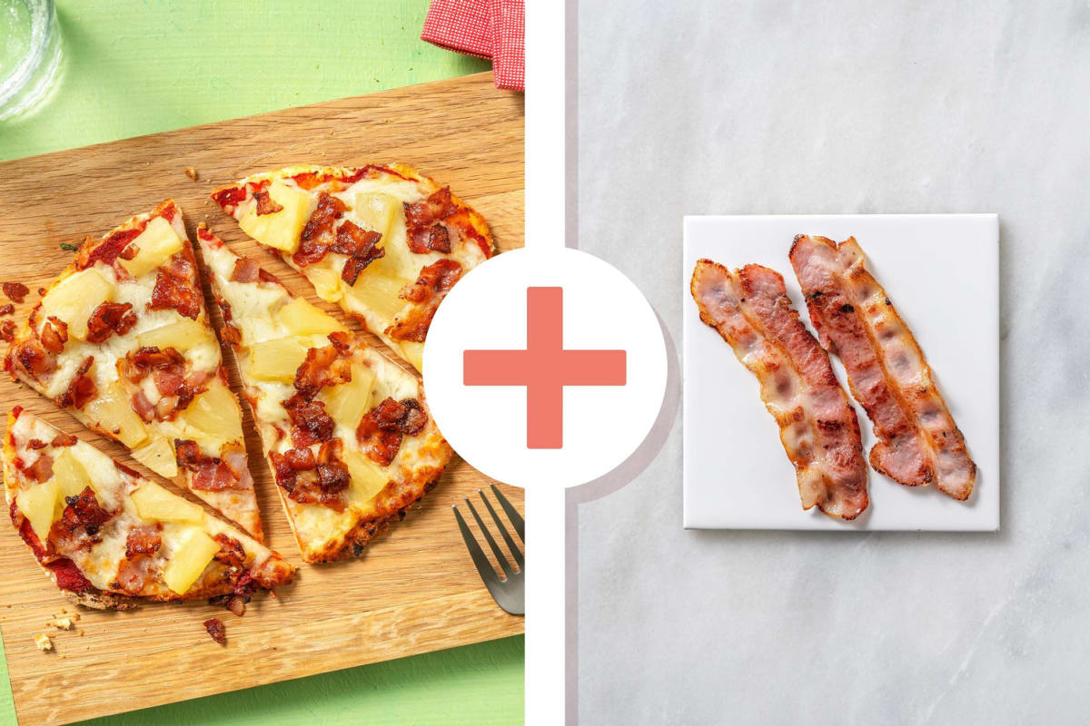 Double Bacon and Pineapple Flatbread Pizzas