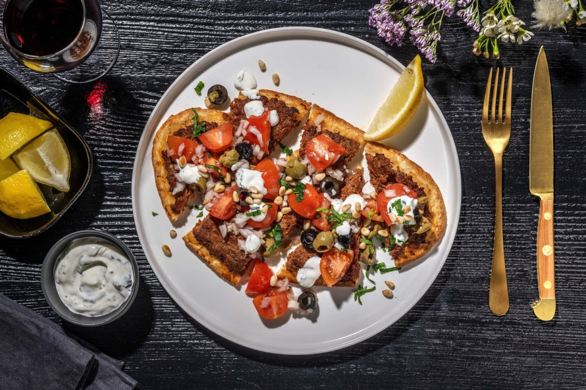 Pizzas sur pains plats au bison façon turque