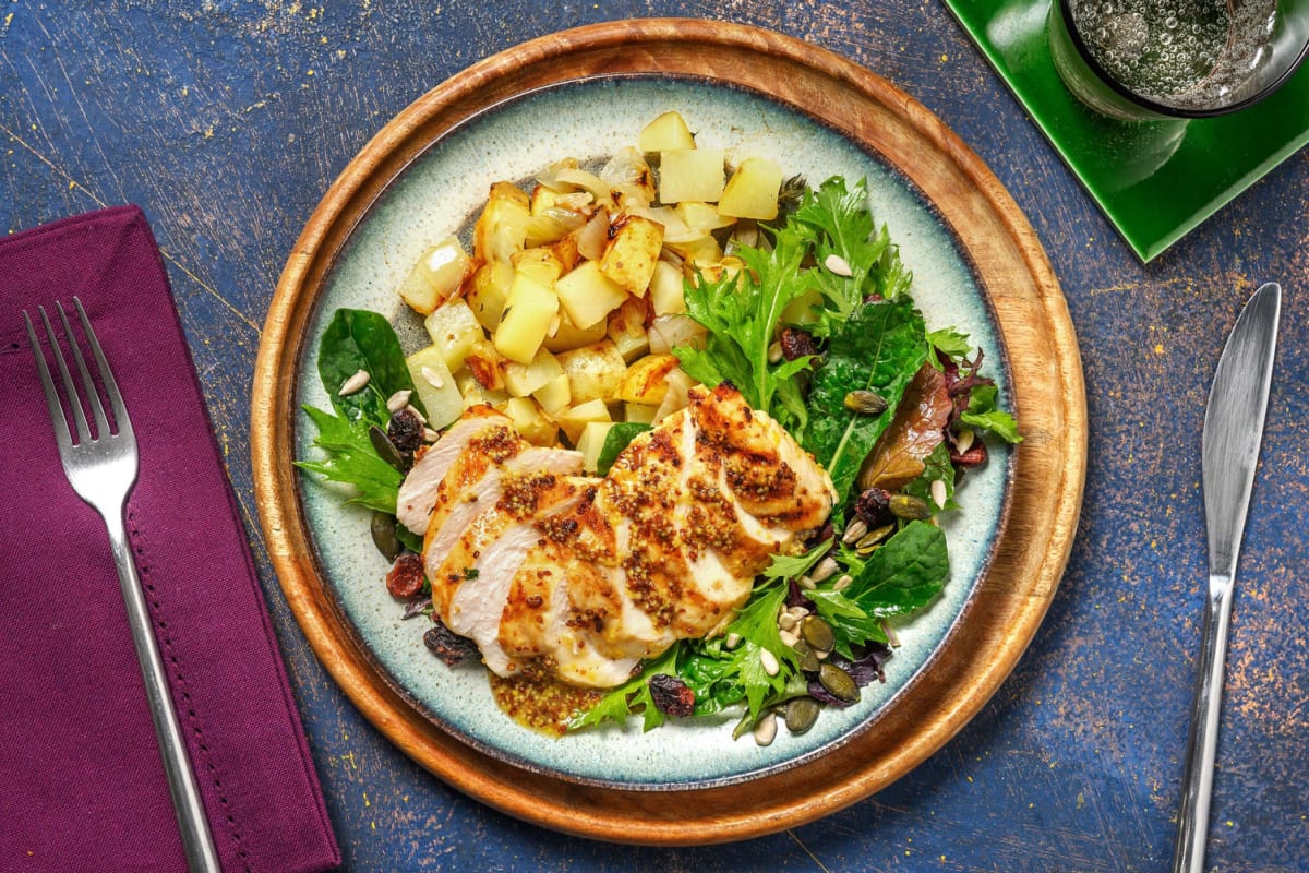 Poitrines de poulet grillées à l'érable et à la moutarde