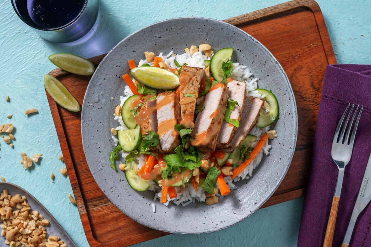 Thai-Spiced Pork and Cilantro Rice