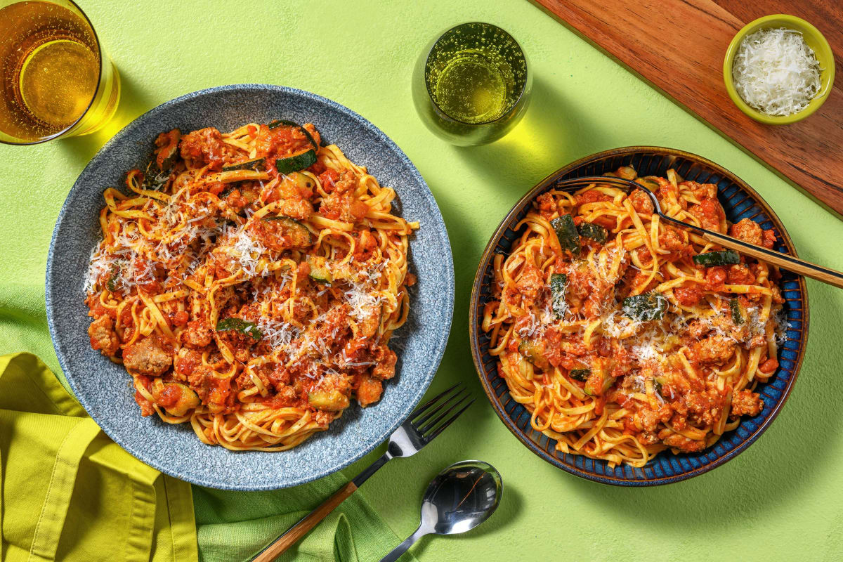 Pork and Oregano Sausage Linguine