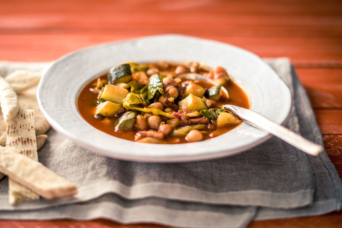 Pork Belly and Chickpea Stew