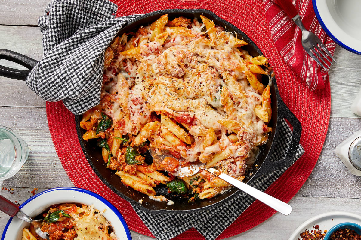 Pork Bolognese Pasta Casserole