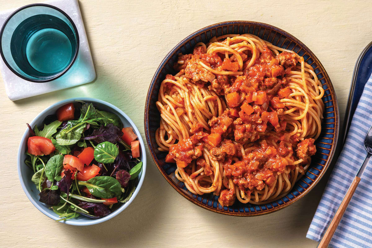 Pork Bolognese & Spaghetti