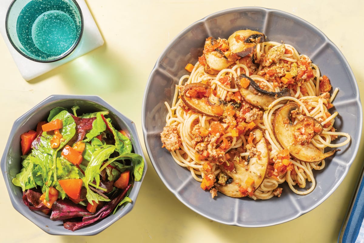 Pork & Mushroom Spaghetti Bolognese