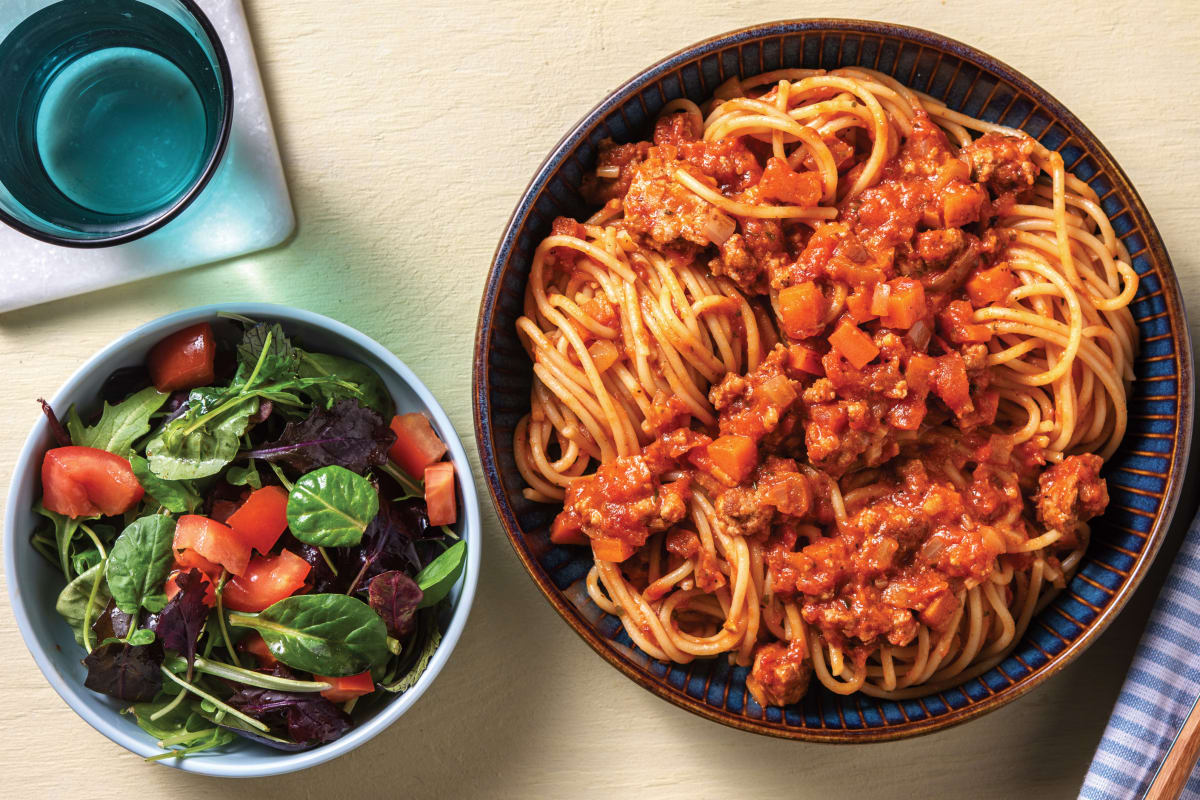 Pork Bolognese & Spaghetti