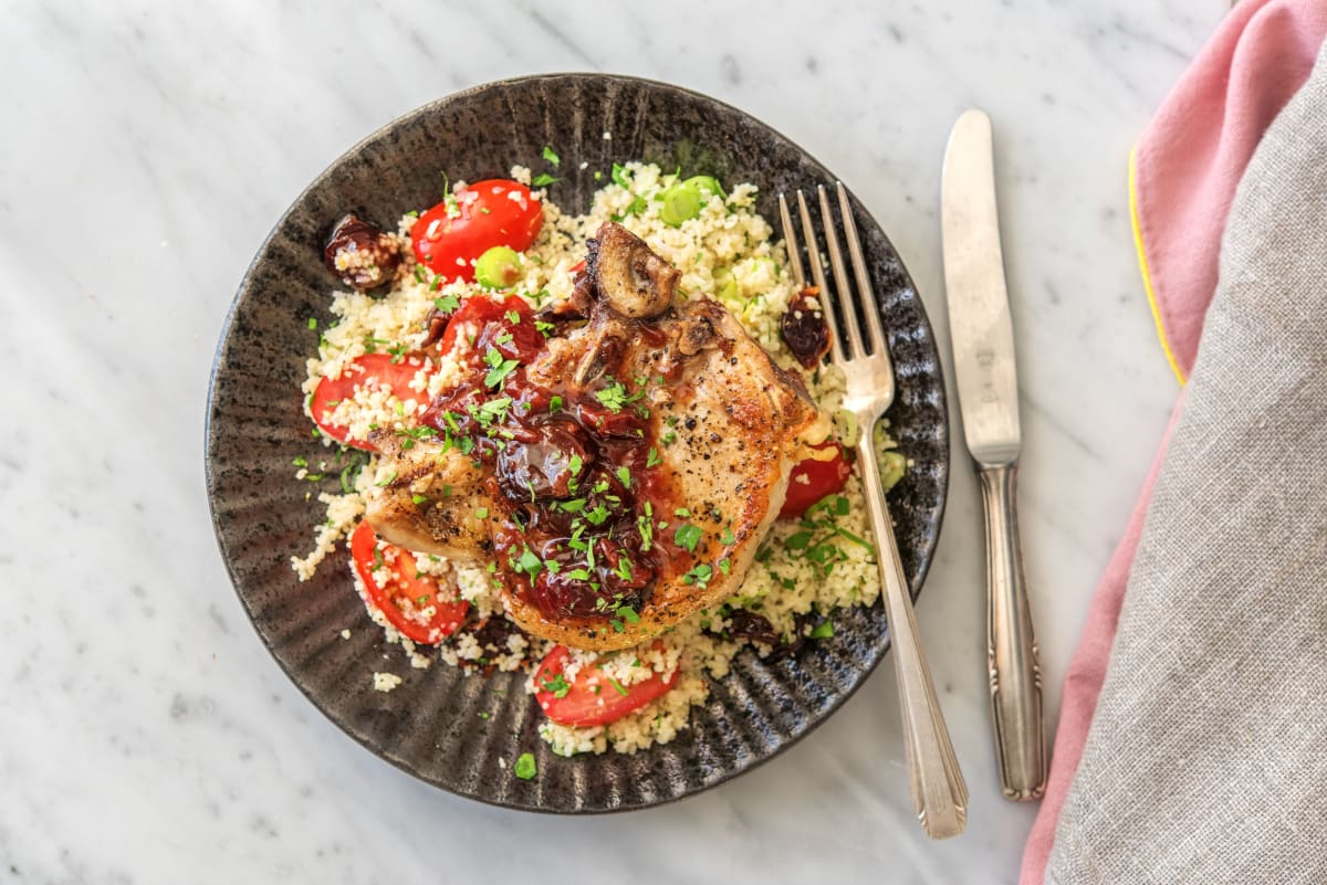 Cherry-Drizzled Pork Chops