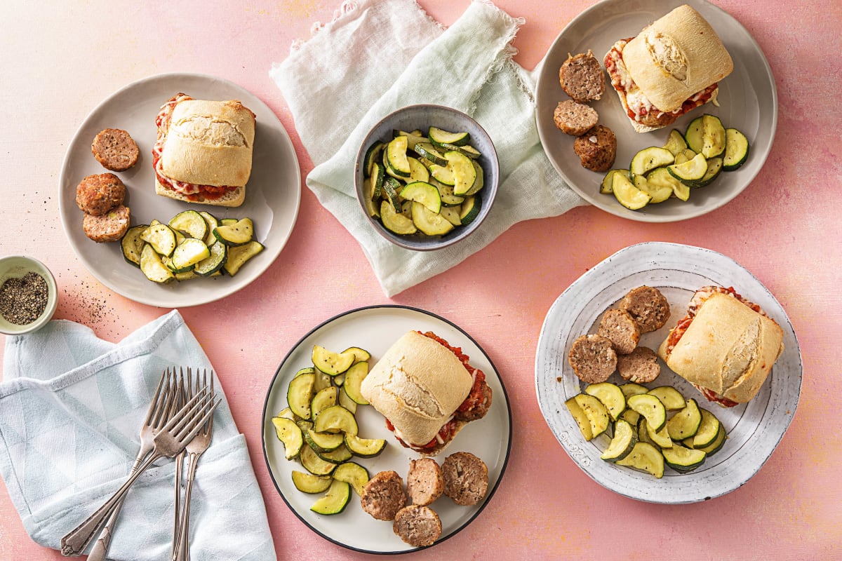 Pork Meatball Melt Sandwiches