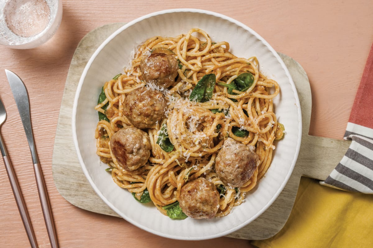 Pork Meatball Spaghetti