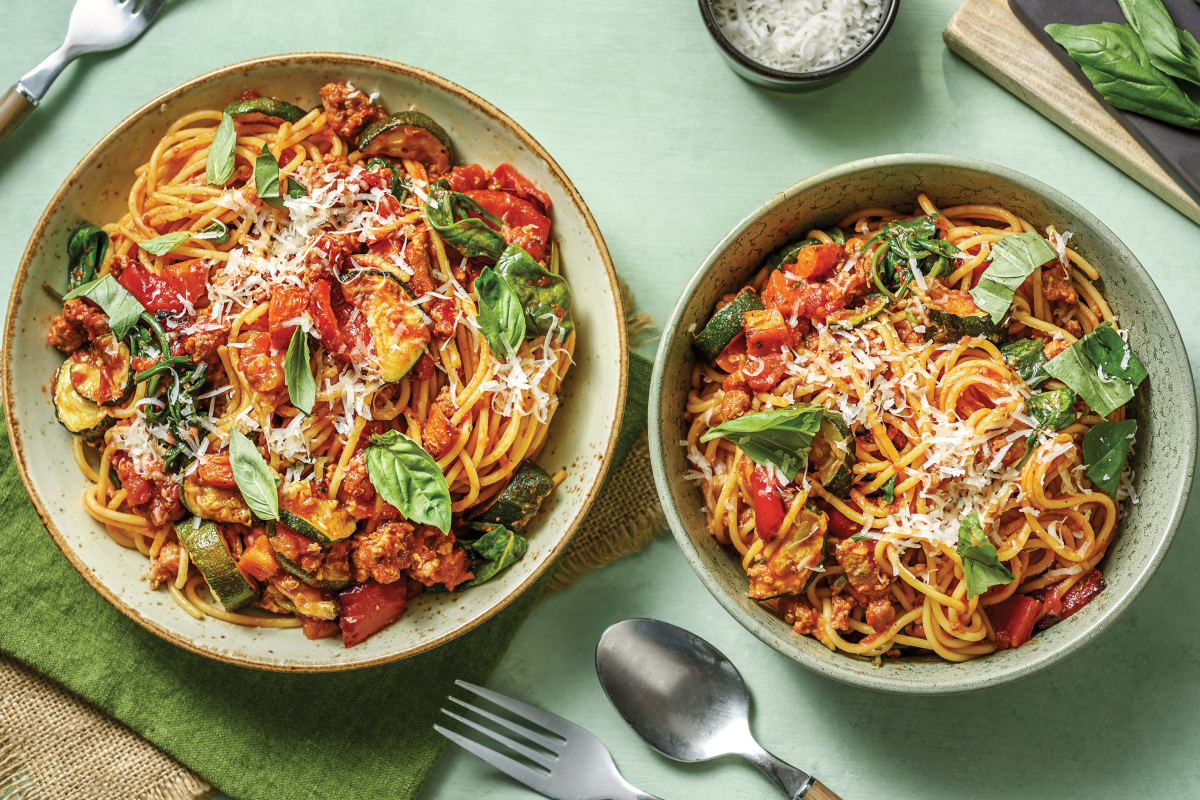 Pork Roasted Veggie Spaghetti Recipe Hellofresh