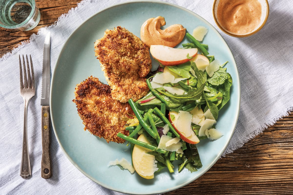 Pork Schnitzel with Apple Salad Recipe | HelloFresh