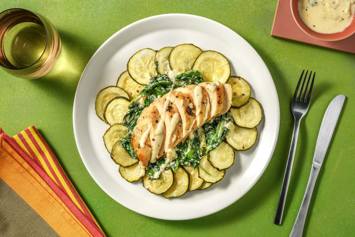 Poulet à la florentine faible en glucides