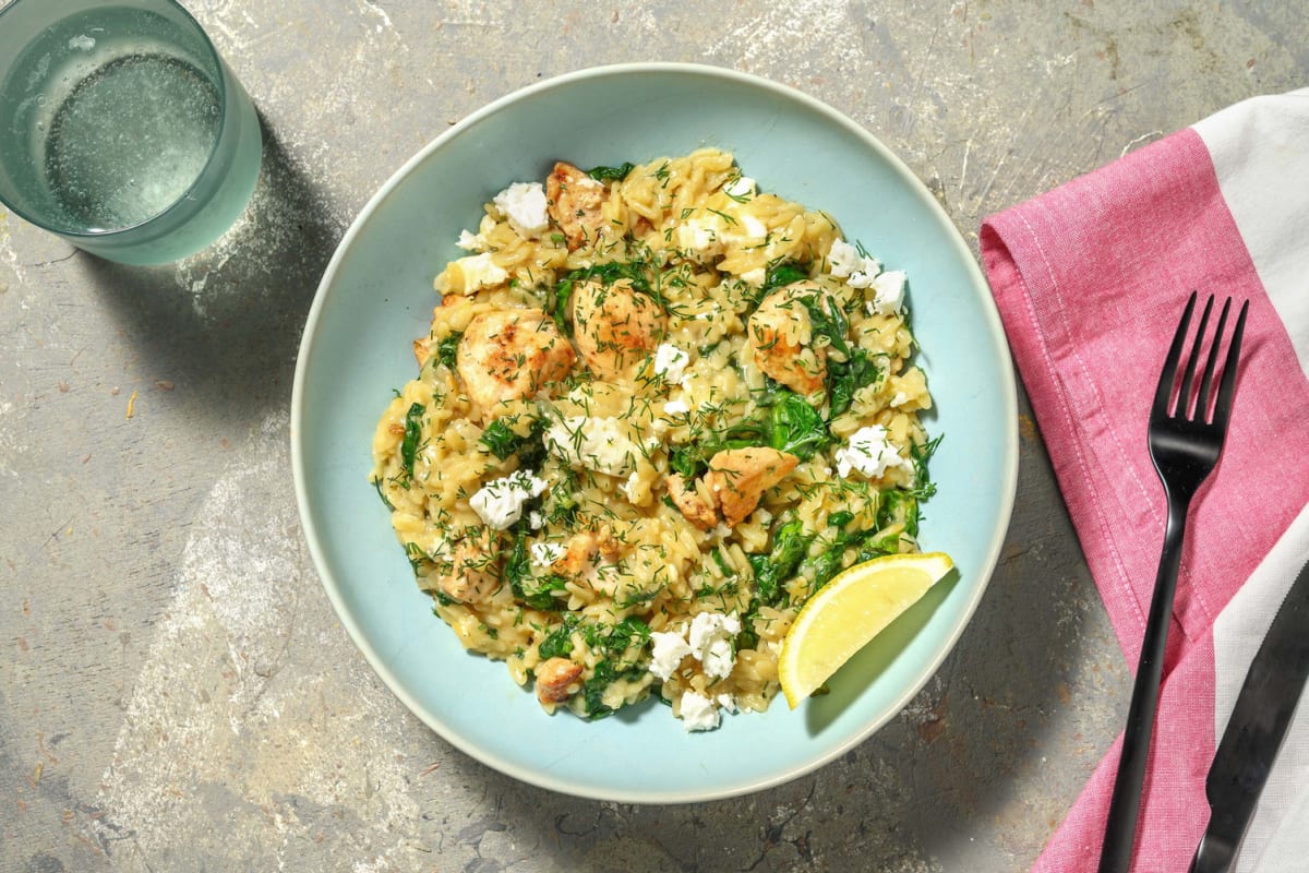 Poulet à l’aneth et orzo