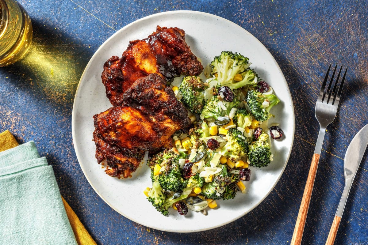 BBQ Rubbed Chicken and Broccoli Salad
